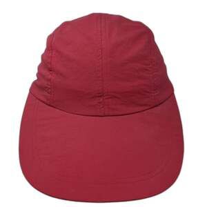 Baseball Cap Red One Size Nylon Lightweight Elastic Back Blank Plain Sun Hat